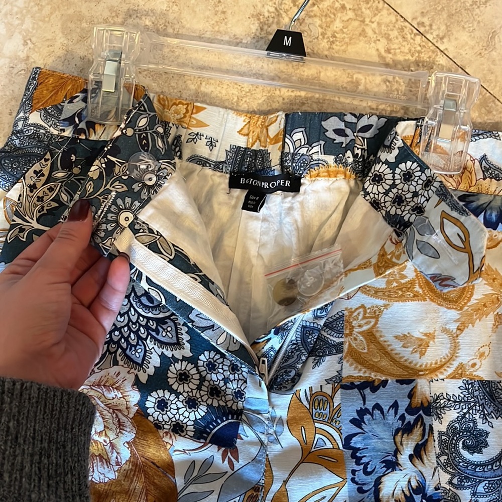 Boston Proper Flared Patterned Pants - image 2